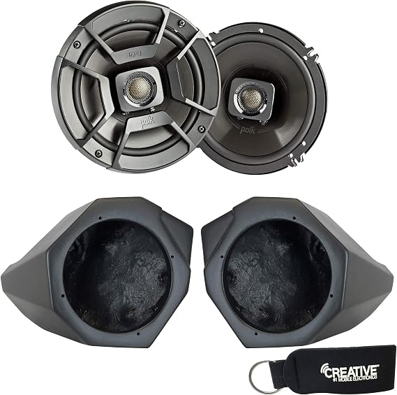 SSV Works for X3-F65U Can-Am X3 Front Kick Pods + Polk DB652 6.5" Marine Rated Coax Speakers