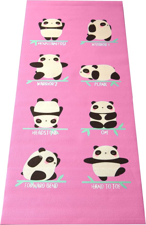 Bean Products Yoga Mat for Exercise - Non Slip Thick Comfortable Workout Floor Mat for Adults and Kids - Eco Friendly Foldable Yoga Mat for Yoga, Pilates, Gym and Stretching