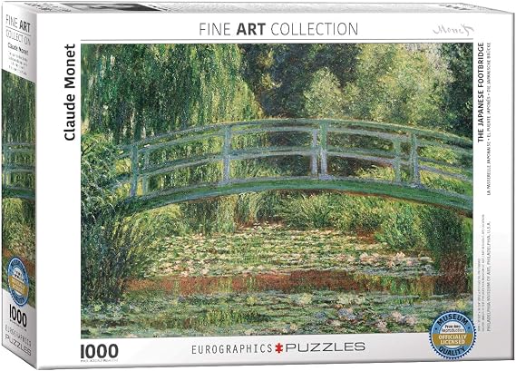 EuroGraphics The Japanese Footbridge by Claude Monet (1000 Piece) Puzzle (6000-0827) , Green
