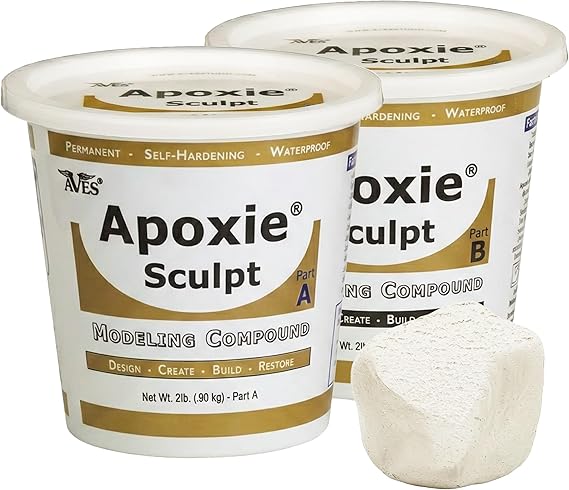 Aves-Apoxie Sculpt - 2 Part Modeling Compound (A & B) - 4 Pound, White/Stone White