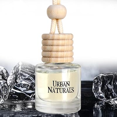 Urban Naturals Car Air Freshener Diffuser 1 Pack - Black Dice Scent, 45 Days Long Lasting Fragrance, Made in USA, Glass & Wood, Hanging Design  Vent Cip, Easy to Use