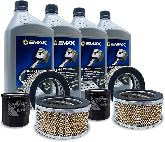 EMAX Maintenance Kit, Oil, Filters | For 5HP, 7.5HP & 10HP Piston Compressors w/ Air Silencer 5 Stage Filtration & Spin-On Oil Filter, Smart Oil, Required Filters