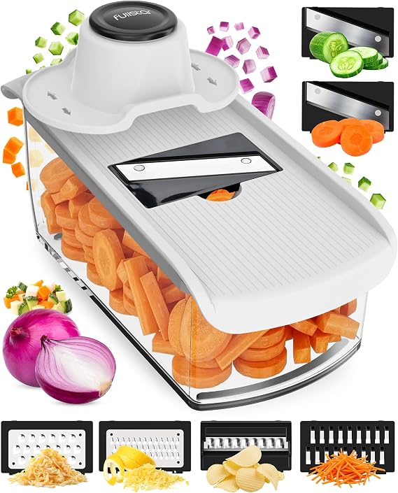 Fullstar Pro - Mandoline Vegetable Slicer, Julienne Cutter & Grater 6-in-1