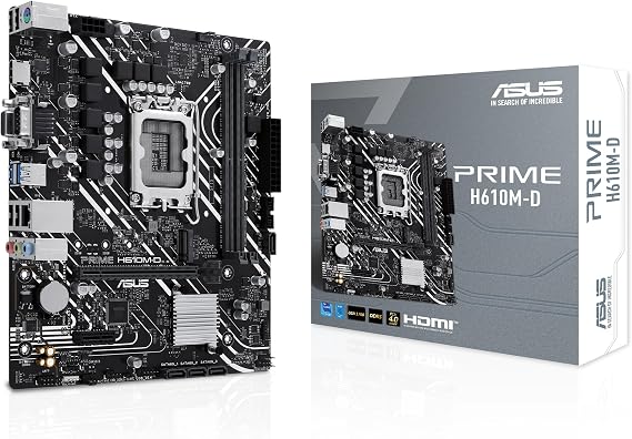 ASUS PRIME H610M-D Intel H610 LGA1700 DDR5, Micro-ATX Motherboard