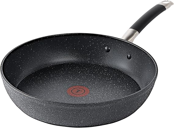 T-Fal Stone Force Platinum Non Stick Fry Pan 12 Inch, Oven Broiler Safe 400F, Perfect for Frying, Sauteing, Searing, Pan-Roasting, Cookware Skillet, Must Have, Pots & Pans, Dishwasher Safe, Black