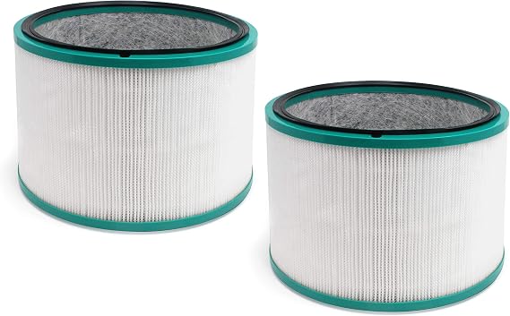 Fette Filter - 2 Pack 968125-03 Premium 360 Glass Filter Compatible with Dyson HP01 HP02 DP01 DP02 for Dyson Pure Hot Cool Link Desk Air Purifying Sytem Part # 968125-03 96812503.