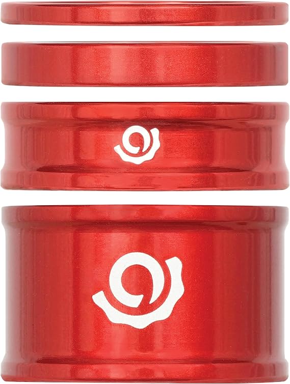Industry Nine Headset Spacer Combo Kit (2.5mm, 5mm, 10mm, 20mm Red) | 2.5mm/5mm/10mm/20mm, Aluminum, Red