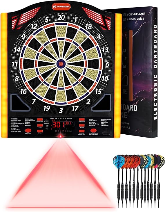 Electronic Dart Board for Adults, Digital Dartboard Set with Laser Toe Line