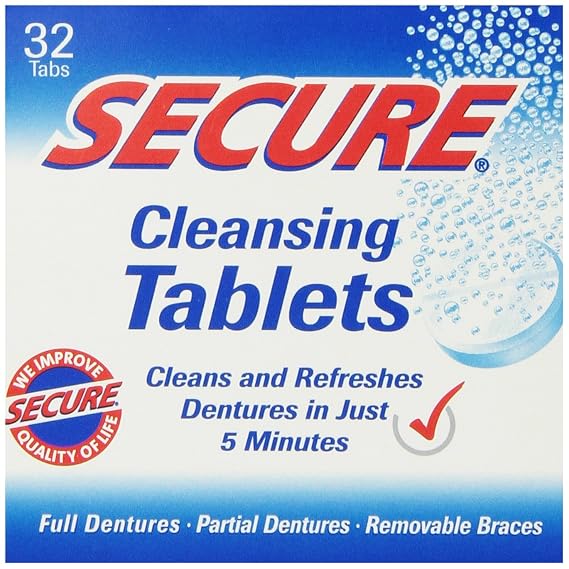 Denture Cleanser 32 Tab By Secure Denture Adhesive (1 Each)