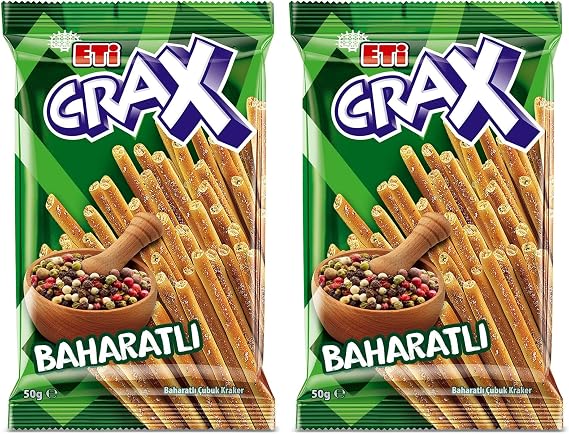Eti Crax Baharatli Çubuk Kraker 50 gr 2li paket