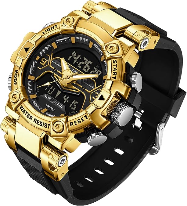 findtime Digital Watches for Men Tactical Sports 5ATM Waterproof Watch Digital Large Face LED Backlight Wristwatch Stopwatch Alarm Tactical Electronic Watch