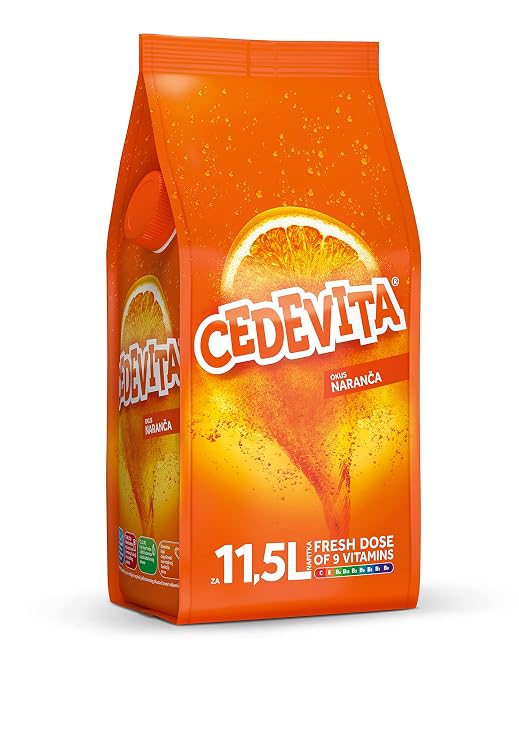 Cedevita Orange 9 Vitamins Effervescent Powder for 11.5 L of Alcohol-Free Juice from Croatia