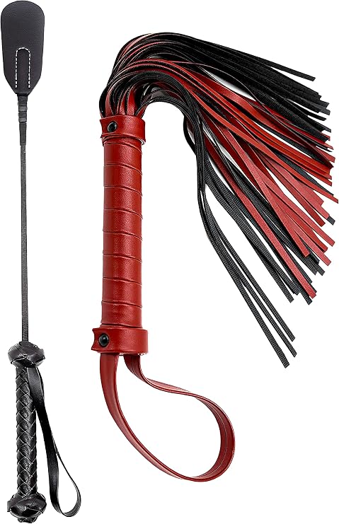 Horse Leather Crop 18" Horse Red Faux Whip 20" Horse Whips and Crops Equestrian Horse Whip