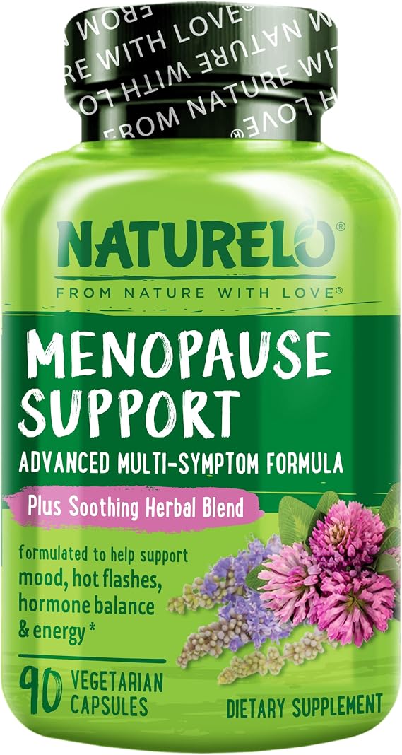 NATURELO Menopause Supplements for Women with Black Cohosh, 90 Capsules