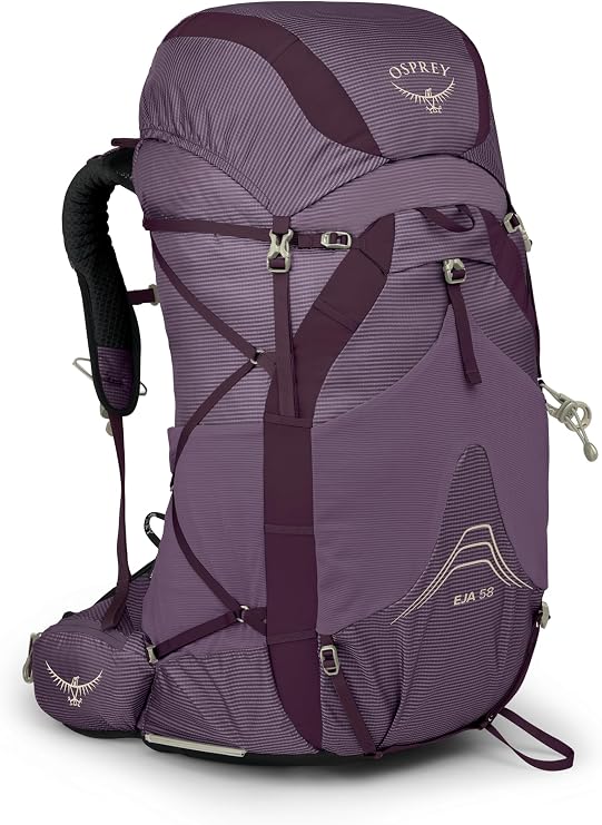 Osprey Eja 58L Women's Ultralight Backpacking Backpack, Purple WXS-S