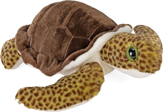 Wild Republic Green Sea Turtle Plush Soft Toy, Cuddlekins Cuddly Toys, Gifts for Kids 30 cm