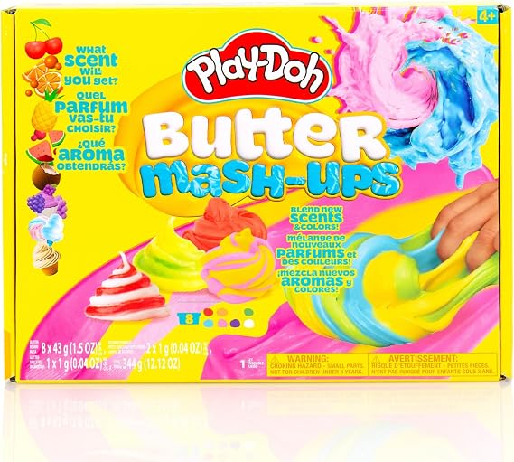 Play-Doh Scented Butter Slime Mash-Ups, 8-Pack Variety, Popular Toys, Gifts and Party Favors
