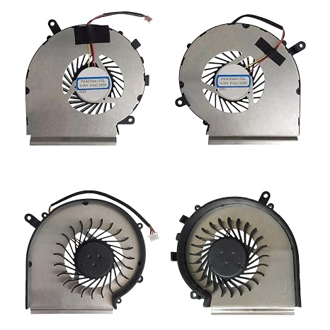 CPU + GPU Cooling Fan Replacement for MSI GP62 2QD 2QE 6QC 6QD 6QE 6QF 6QG 7RD 7RDX 7RE 7REX 7QF Leopard Pro Series GP62 2QD-095US 2QE-038US 6QE-063IT 6QE-425UK 6QF-460SG 6QF-681AU 7RD-285US 7RE-474ES