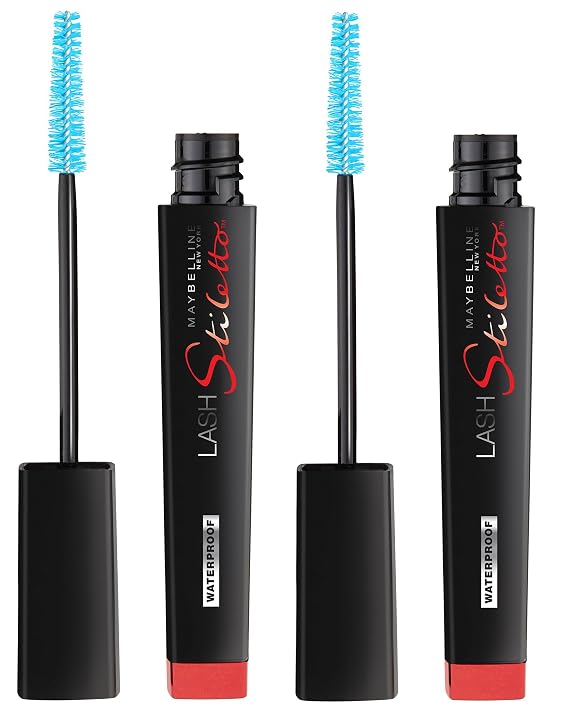 Maybelline New York Lash Stiletto Ultimate Length Waterproof Mascara Makeup, Very Black, 2 Count