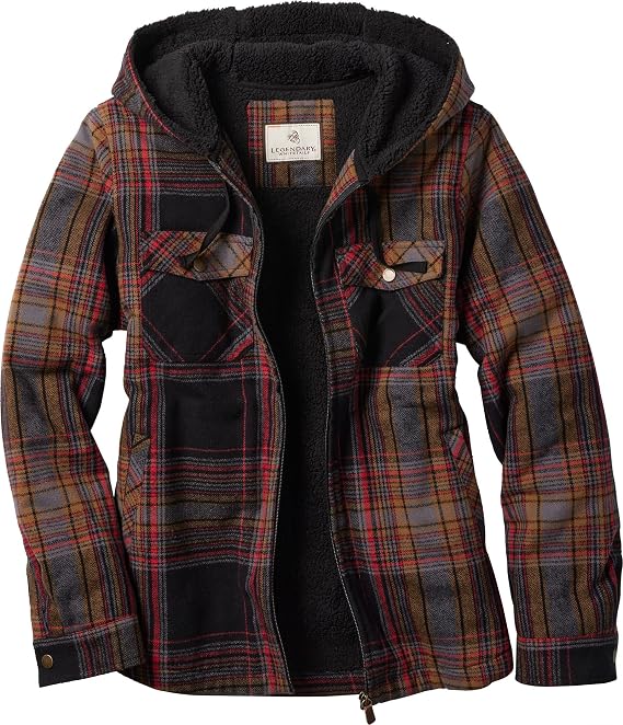 Legendary Whitetails Women's Hooded Shacket Berber Lined Shirt Jacket