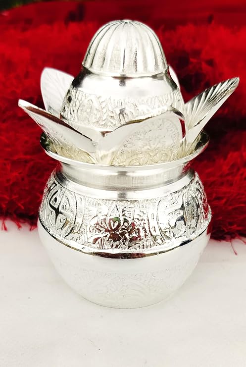 German Silver kalash for housewarming/Diwali festival pooja/gift item, 240224v