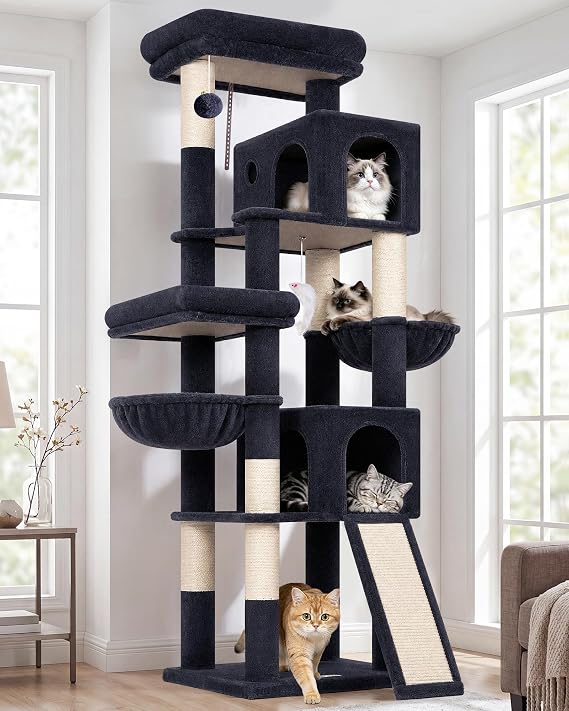 Globlazer 72in Heavy Duty Cat Tree Tower for Indoor Cats Large Adult, F72H