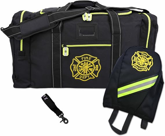 Lightning X Firefighter Turnout Gear Package - Gear Bag, SCBA Mask Bag, Fire Glove Strap, Shoulder Strap