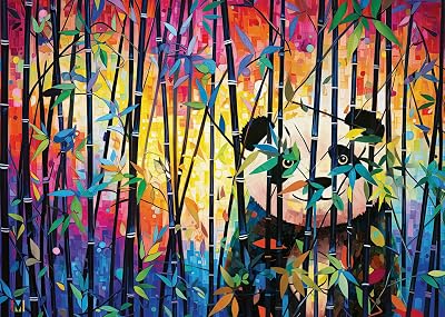 Wonder Forge Peekaboo Panda 1000 Piece Jigsaw Puzzle for Adults | Unique, Perfectly-Fitting Pieces | Fun, Vibrant Imagery |