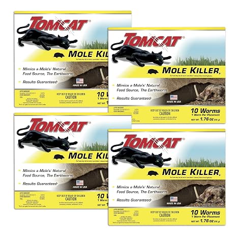 Tomcat Mole Killer Worm Bait, 10 Count (Pack of 4)