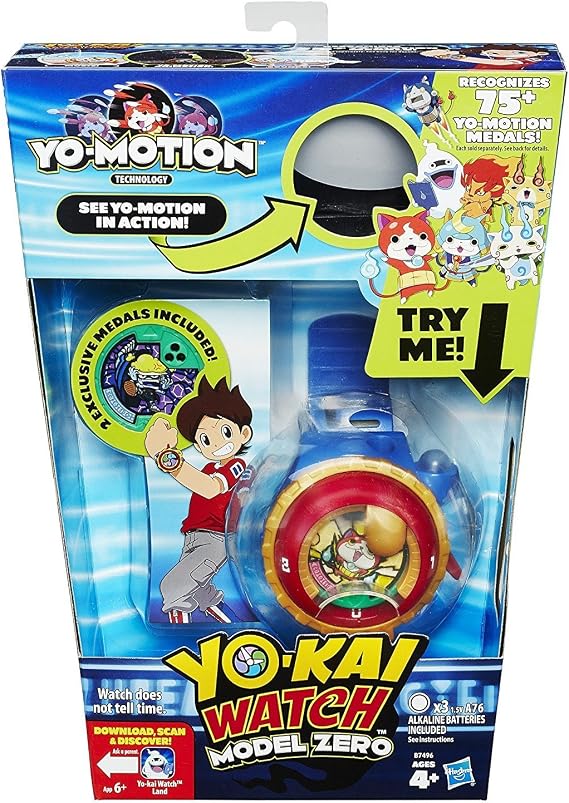 Yo-Kai B7496 - Watch Model Zero - 2 Exclusive Medals Included - Yo-Motion Technology Roleplay Scan Toy