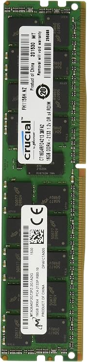 Crucial CT16G4RFD4213 16GB Single DDR4 2133 DIMM 288-Pin Server Memory