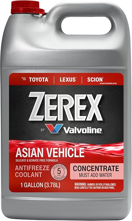 Zerex Asian Vehicle Red Antifreeze Coolant Concentrate 1 Gallon