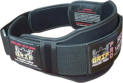Grip Power Pads Gym Weight Lifting 6 Wide Neoprene Double Belt for Men Back Lumber Support Fitness Exercise Bodybuilding Medium 34-37.5