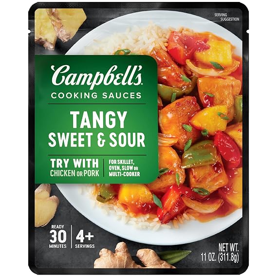 Campbell's Cooking Sauces, Tangy Sweet and Sour, 11 Oz Pouch