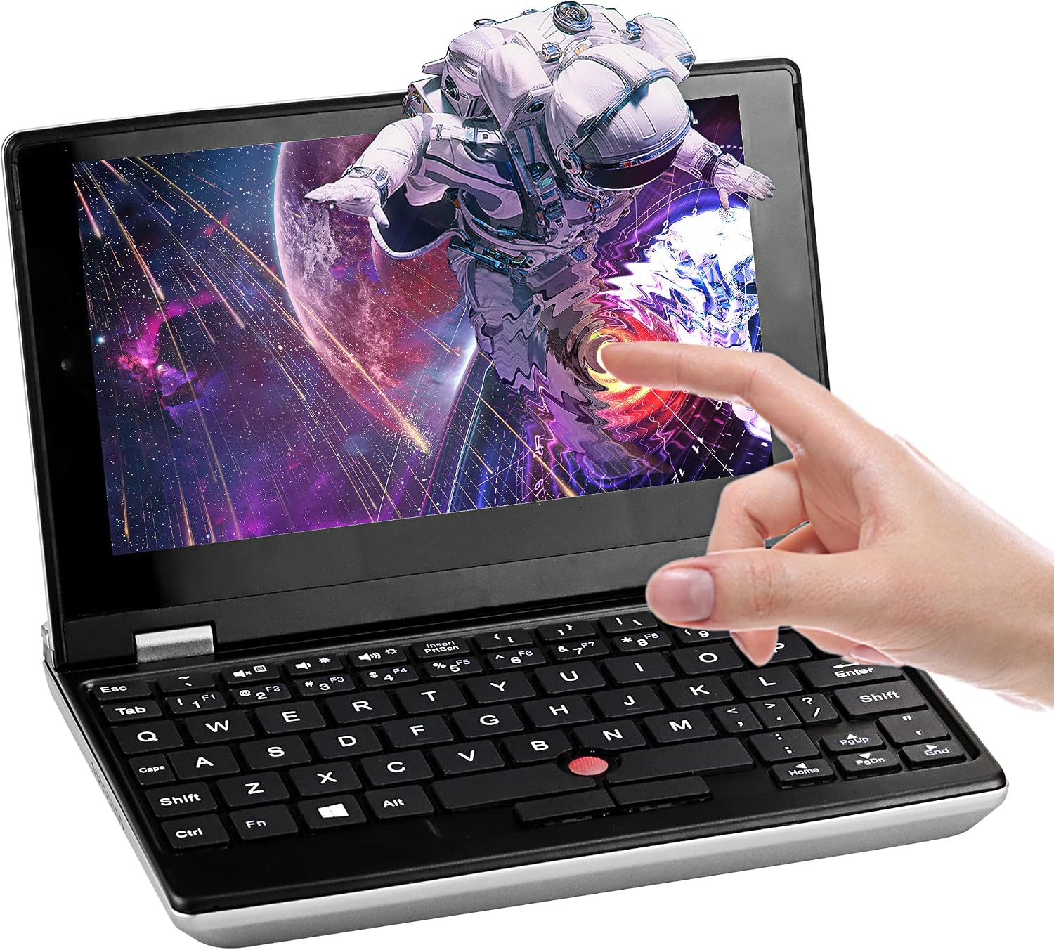 Fsjun mini laptop【Win11 ProMS 2019office】 All metal 7.0 inch touch screen, Ultra-light PC, High-speed CPU J4105Up to 2.5GHz 12G RAM 960 GB SSD, High-performance notebook computer 960GB SSD