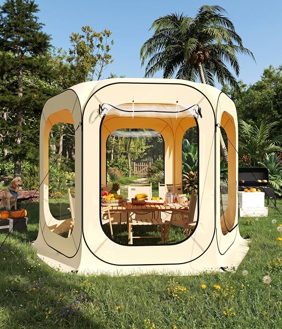 10x10 ft Outdoor Pop Up Bubble Tent,4-6 Person Garden Dome Igloo Tents with Rainproof & Windproof Design for Camping, Backyard Events and Beach