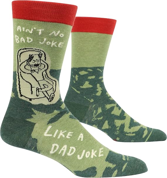 Blue Q Novelty Crew Socks - Funny Socks for Men, Fun Gifts - Shoe Size 7-12