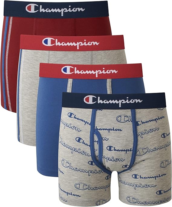 Champion Boys' Everyday Cotton Stretch Briefs- 4 Pack