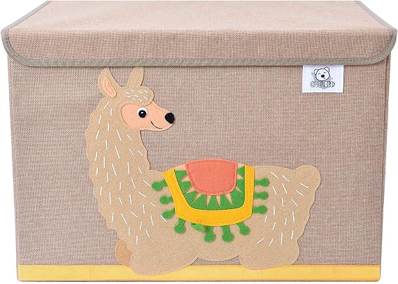 Large Toy Box Storage with Lid, Foldable Fabric Toy Storage Chest for Kids