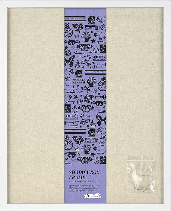 MCS Linen Lined Shadow Box Frame, 10 x 10 Inch, Black