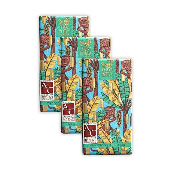 Theo & Philo Turon 44% Milk Chocolate 3 Pack - Filipino Chocolate - Bean-to-Bar, Direct Sourced, Made at Origin, Single Origin, Woman Owned, BIPOC Owned, Award Winning - Bundle