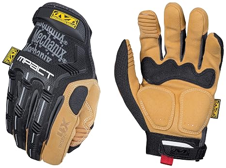 Mechanix Wear - Material4X M-Pact Gloves (Large, Black/Brown)