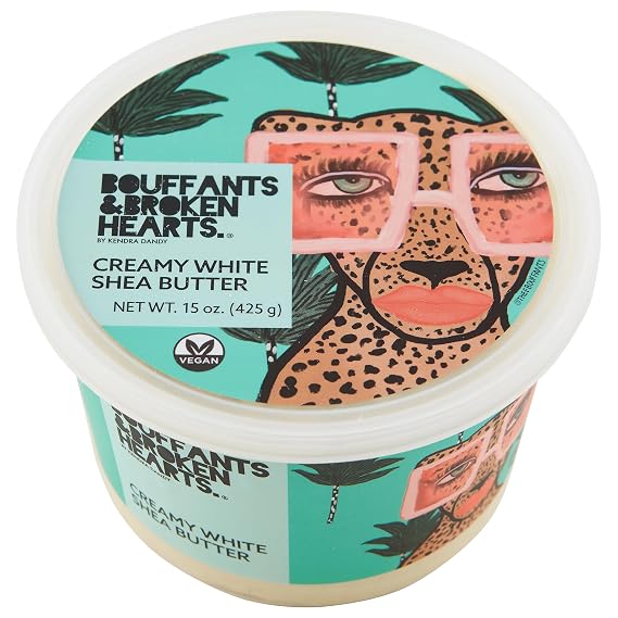Ashanti Naturals Bouffants & Broken Hearts Creamy White Shea Butter Body Butter | Grade A, 100% Natural African Raw Shea Butter for Dry Skin, Face and Hair (15oz)