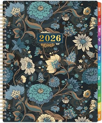 2026 Planner - 2026 Calendar Planner, Jan. 2026 - Dec. 2026, 2026 Planner Weekly and Monthly with 12 Colorful Monthly Tabs, 8.5 x 11 Inner Pocket, Twin-Wire Binding