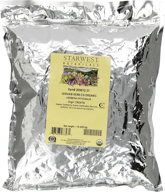 Starwest Botanicals Vervain Herb Cut/sifted, 1-Pound