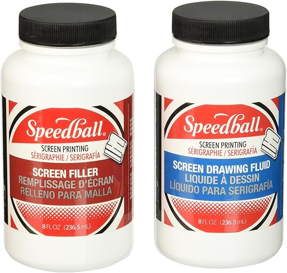 Speedball Screen Drawing Fluid and Screen Filler Set, 8 fl oz Each for Mesh Printmaking Frames