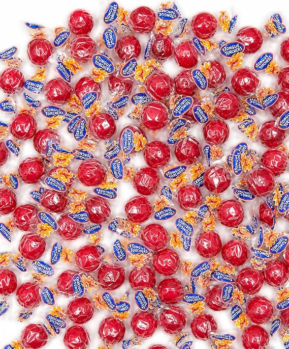 Tongue Torchers Cinnamon Candy 100 Piece Fire Hot Hard Wrapped Candy Balls