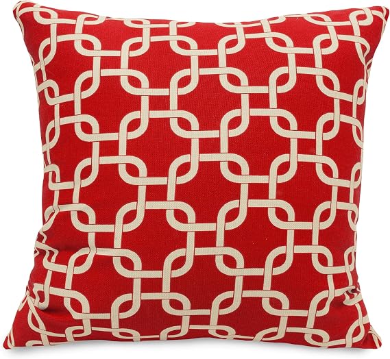 Majestic Home Goods Red Links Pillow, Large