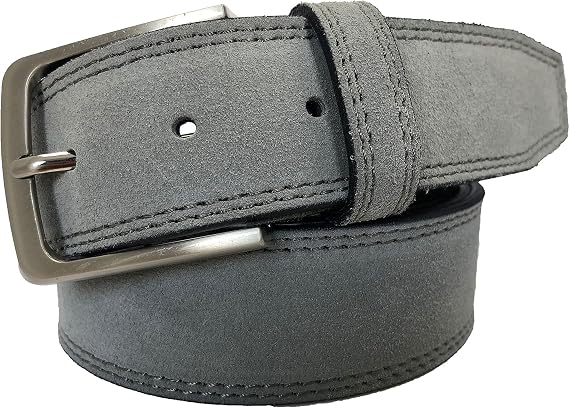Hand Made Italian Suede Leather Belt Men 40mm
