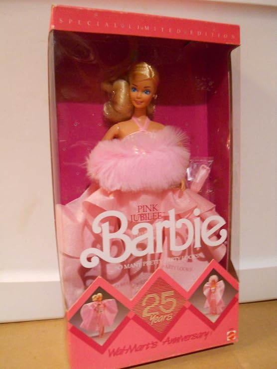 Barbie Walmart 25th Anniversary Pink Jubilee Blonde Doll by Mattel